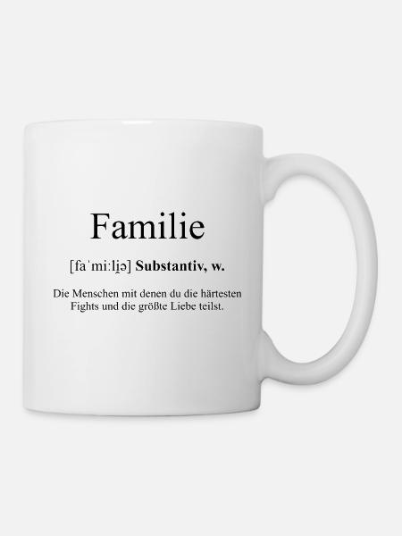 Familie Definition Dictionary - Tasse - Weiß
