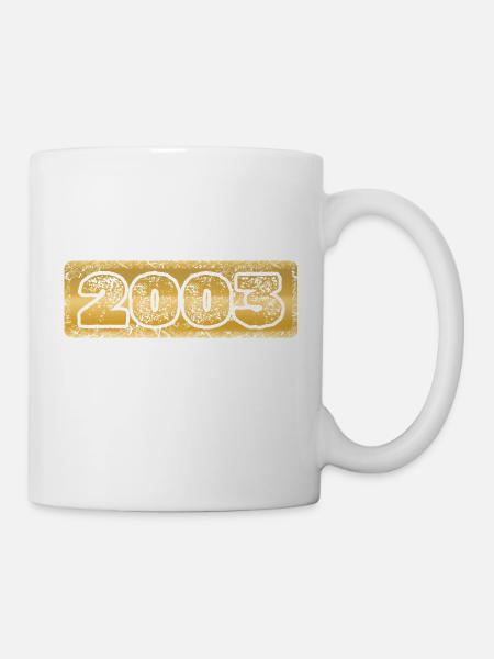 Jahreszahl 2003 - Tasse - Weiß