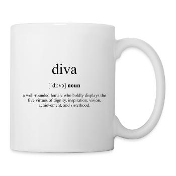 Diva Definition Dictionary - Tasse - Weiß - Rechts