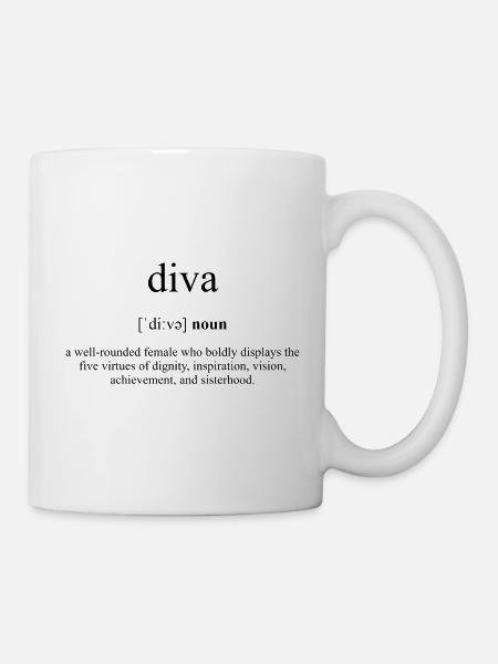 Diva Definition Dictionary - Tasse - Weiß