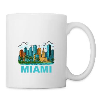 miami stadt - Tasse - Weiß - Rechts