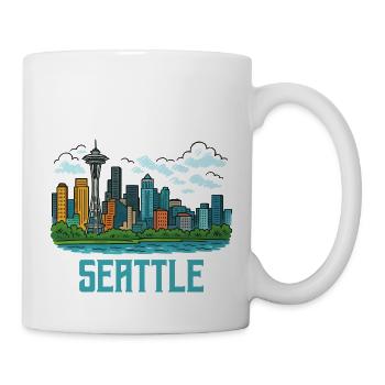 seattle stadt - Tasse - Weiß - Rechts