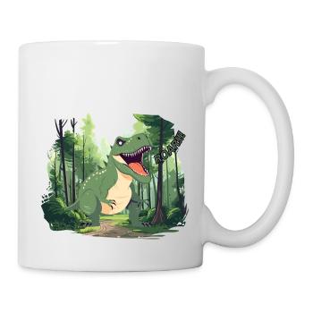 T-Rex - Tasse - Weiß - Rechts