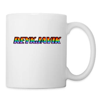 Reykjavik Regenbogen LGBTQ Pride Monat - Tasse - Weiß - Rechts