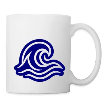 Ozean Welle - Tasse - Weiß - Rechts