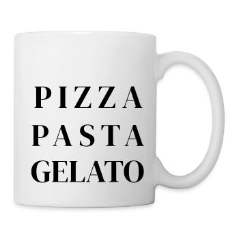 Typographie de Pizza Pasta Gelato – Citation de la cuisine italienne - Mug blanc - blanc - Droite