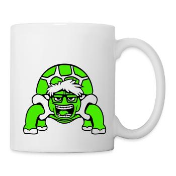 Turtle Nerd Horn-Rimmed Glasses Geek Smart Laughs Cool - Mug - white - Right