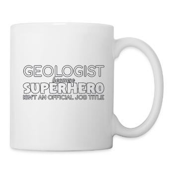 Géologue Géologie super-héros - Mug blanc - blanc - Droite