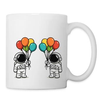 astronaut ballons 2 - Tasse - Weiß - Rechts