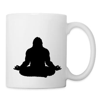 Bigfoot Meditation Silhouette - Mug - white - Right