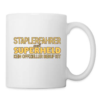 Conducteur de chariot élévateur Super-héros Conducteur de chariot élévateur - Mug blanc - blanc - Droite