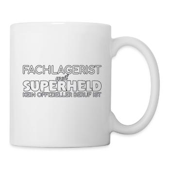 Fachlagerist Superheld - Tasse - Weiß - Rechts