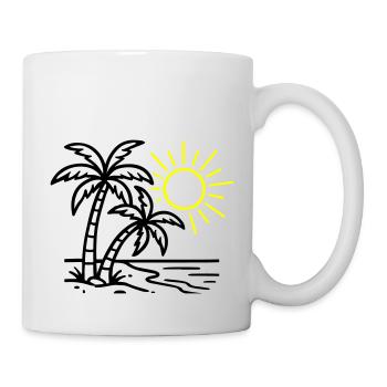 Island Palm Trees Beach - Mug - white - Right