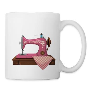 Machine sewing and embroidery - Mug - white - Right