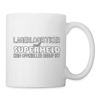 Lagerlogistiker Superheld - Tasse - Weiß - Rechts