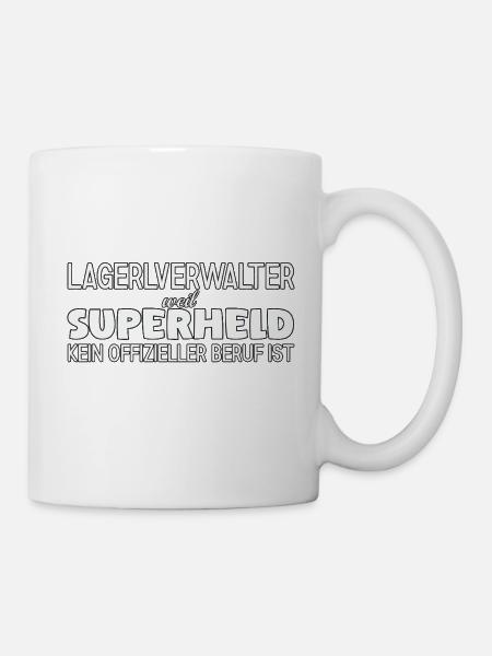 Lagerverwalter Superheld - Tasse - Weiß