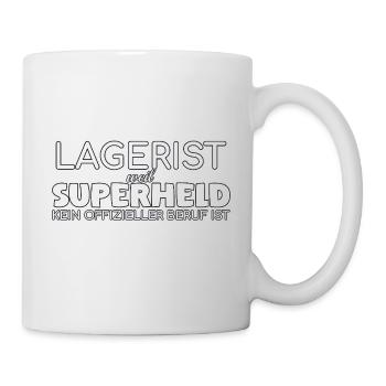 Lagerist Superheld - Tasse - Weiß - Rechts