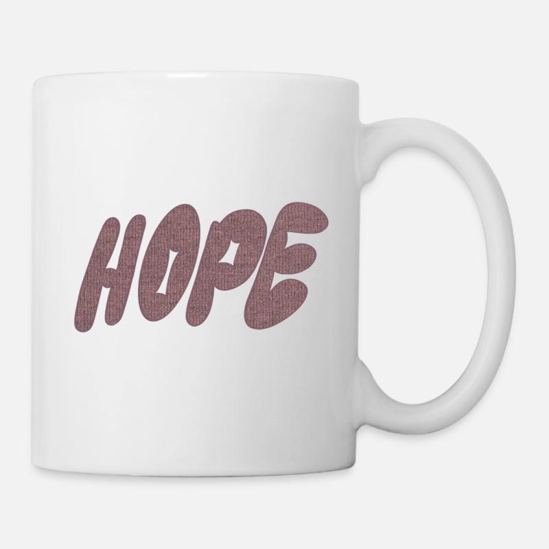 Hope – Knitting - Mug - white