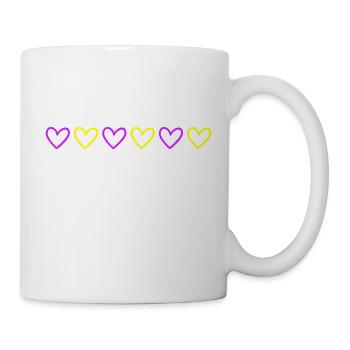 Hearts Line Colorful - Mug - white - Right