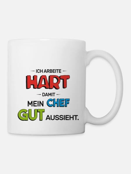 Der wahre Held im Büro - Tasse - Weiß