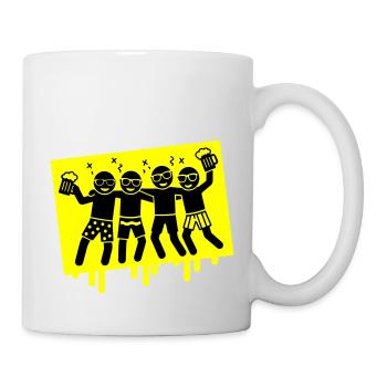 Party Urlaub Strand Saufen - Tasse - Weiß - Rechts
