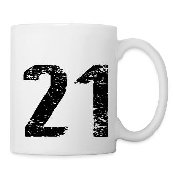 Maillot à 21 numéros - Mug blanc - blanc - Droite