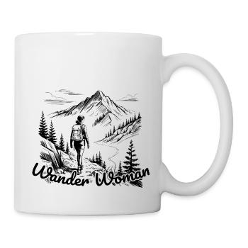 Wander Woman Wandern Bergsteigen Rucksack Berge - Tasse - Weiß - Rechts
