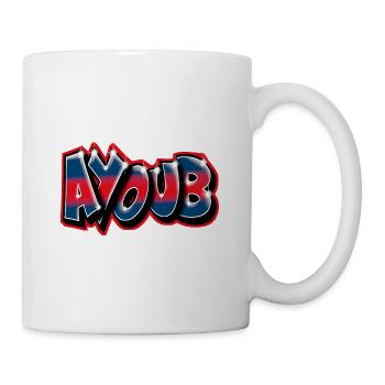 Graffiti Vorname AYOUB von Max le Tagueur - Tasse - Weiß - Rechts