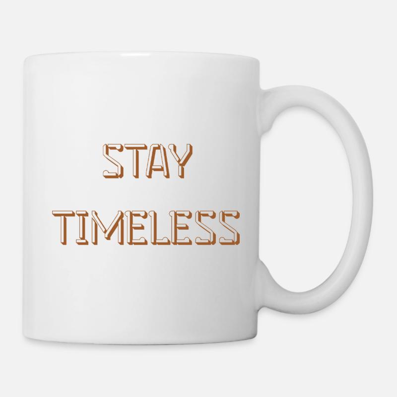 Restez intemporel : lettrage design - Mug blanc - blanc