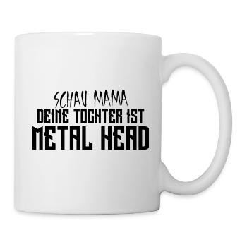 Look mom, your daughter is a metalhead - Mug - white - Right
