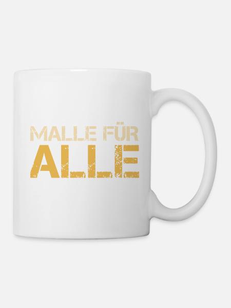 Malle für alle - Tasse - Weiß