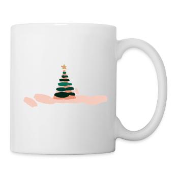 Superbe illustration d'arbre de Noël - Mug blanc - blanc - Droite