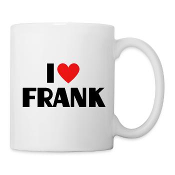 I love Frank Red Heart Love Fan Gift - Mug - white - Right