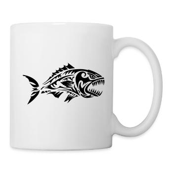 Fish Tribal Piranha - Mug - white - Right