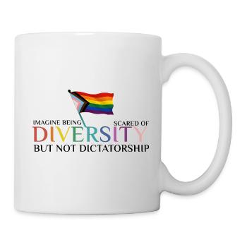 Bunte Pride Flag Vielfalt Motiv - Tasse - Weiß - Rechts