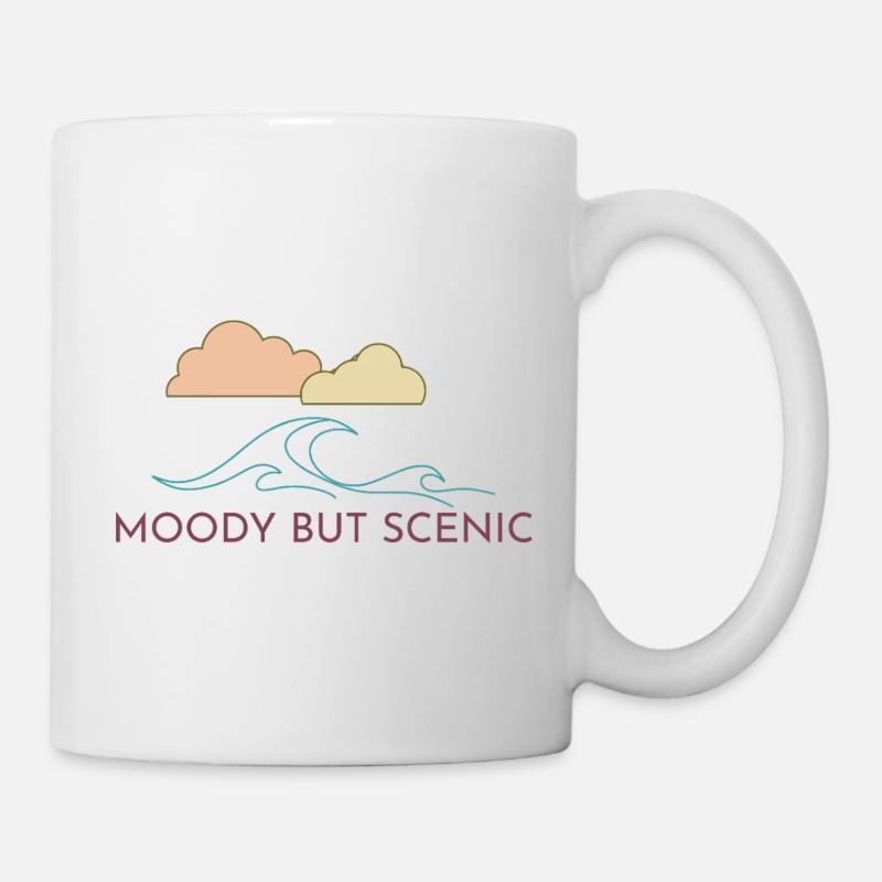 Vagues orageuses maussades Nature Design - Mug blanc - blanc