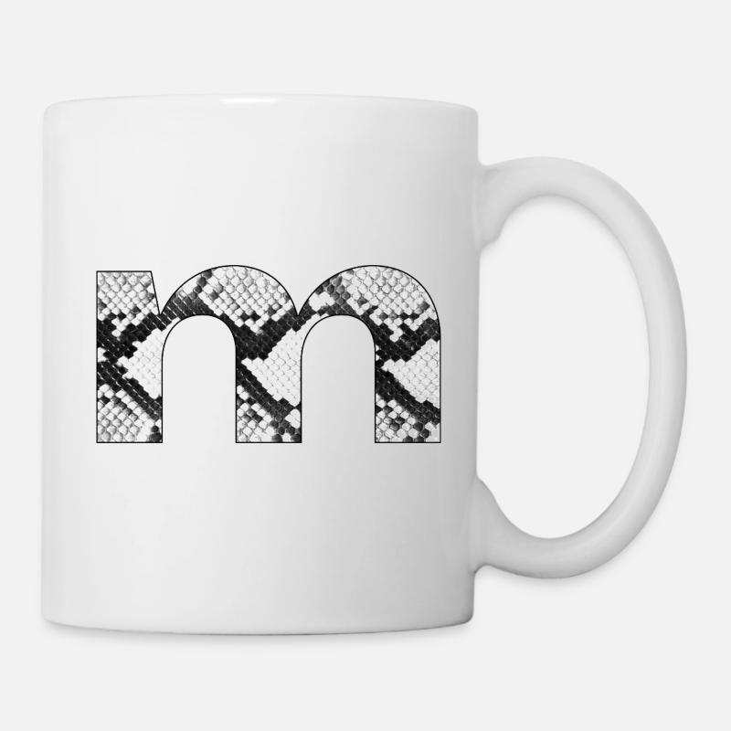 Imprimé serpent Lettre M - Mug blanc - blanc