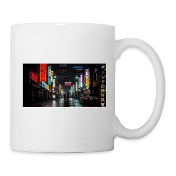 Nachtleben Tokios Neon-Straße - Tasse - Weiß - Rechts
