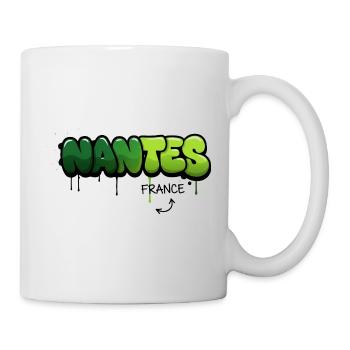 Nantes Graffiti Kunst Design - Tasse - Weiß - Rechts
