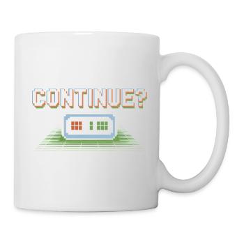 Continue Retro Gamer Pixel 8 Bit Arcade Bildschirm - Tasse - Weiß - Rechts