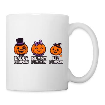 Daddy Pumpkin Mummy Pumpkin Lil' Pumpkin Familie - Tasse - Weiß - Rechts