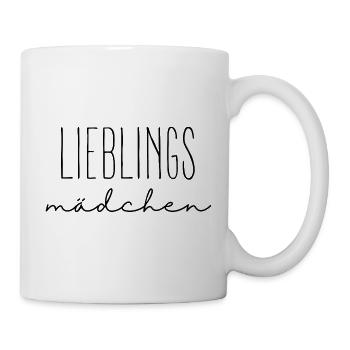 Minimaliste – Fille préférée | Conception typographique - Mug blanc - blanc - Droite