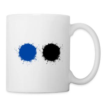 Bleu et Noir - Mug blanc - blanc - Droite