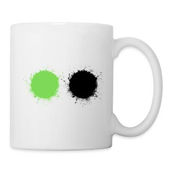 Weiß Grün - Tasse - Weiß - Rechts