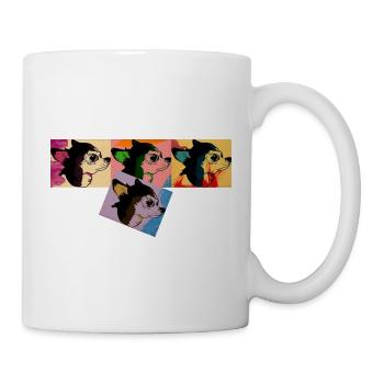 Colorful Pop Art Style Canine Portrait - Mug - white - Right