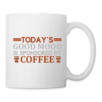 Mood sponsored by coffee - Tasse - Weiß - Rechts
