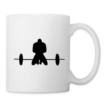 Gewichtheben Langhantel Fitness Geschenk - Tasse - Weiß - Rechts