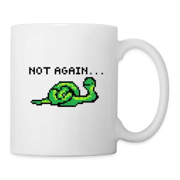 Pixelart Schlange - Tasse - Weiß - Rechts