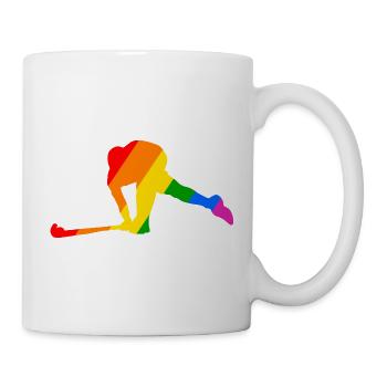 Rainbow Field Hockey Player - Tasse - Weiß - Rechts