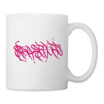 Lettrage graffiti Strasbourg rose - Mug blanc - blanc - Droite
